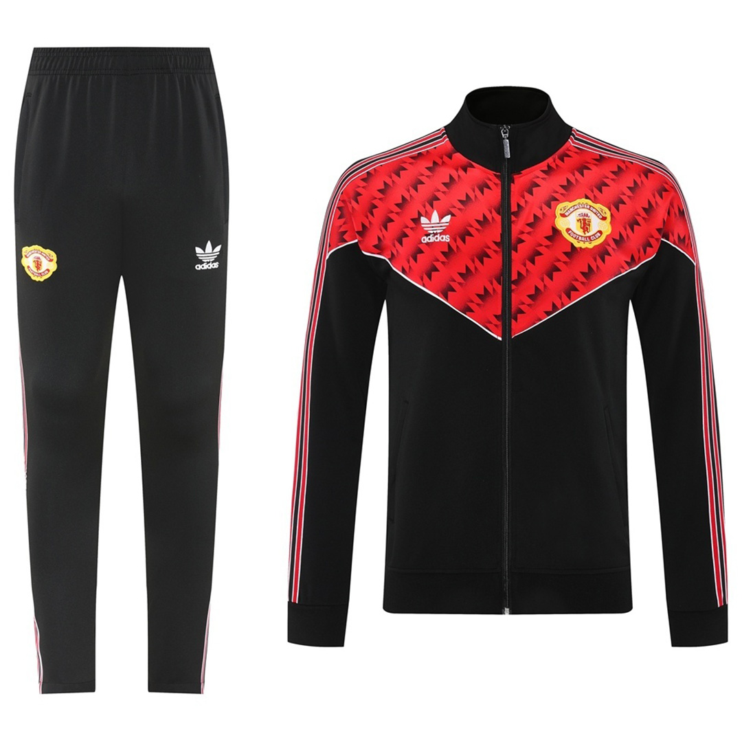 Manchester United Training Tracksuit Kit (Jacket+Pants) 05 Red & Black 2025/26