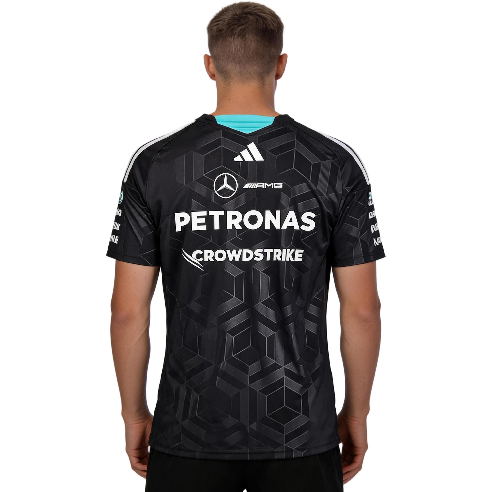 Mercedes AMG Petronas F1 Black Team Driver T-Shirt 2026 (back view)