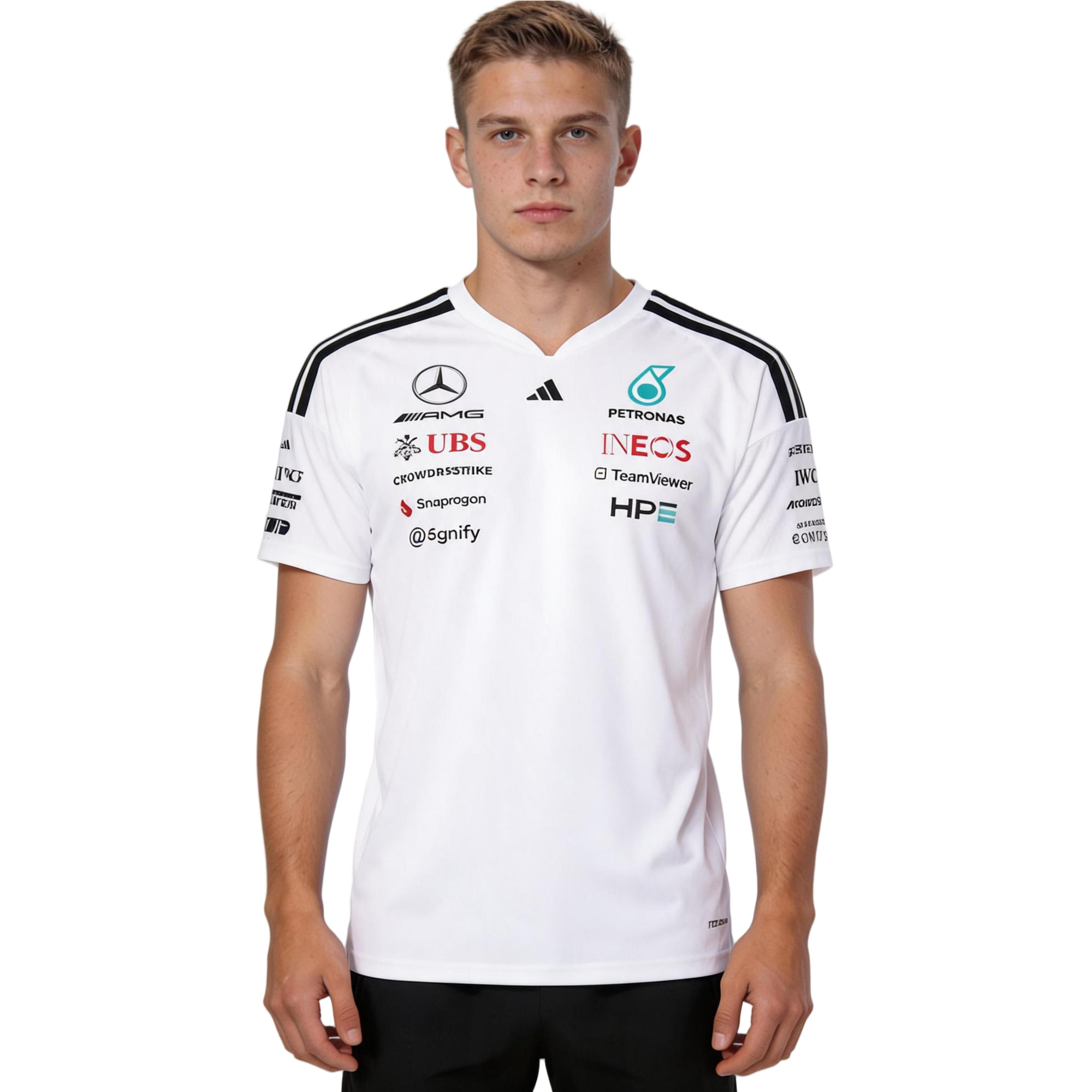 Mercedes AMG Petronas F1 White Team Driver T-Shirt 2026