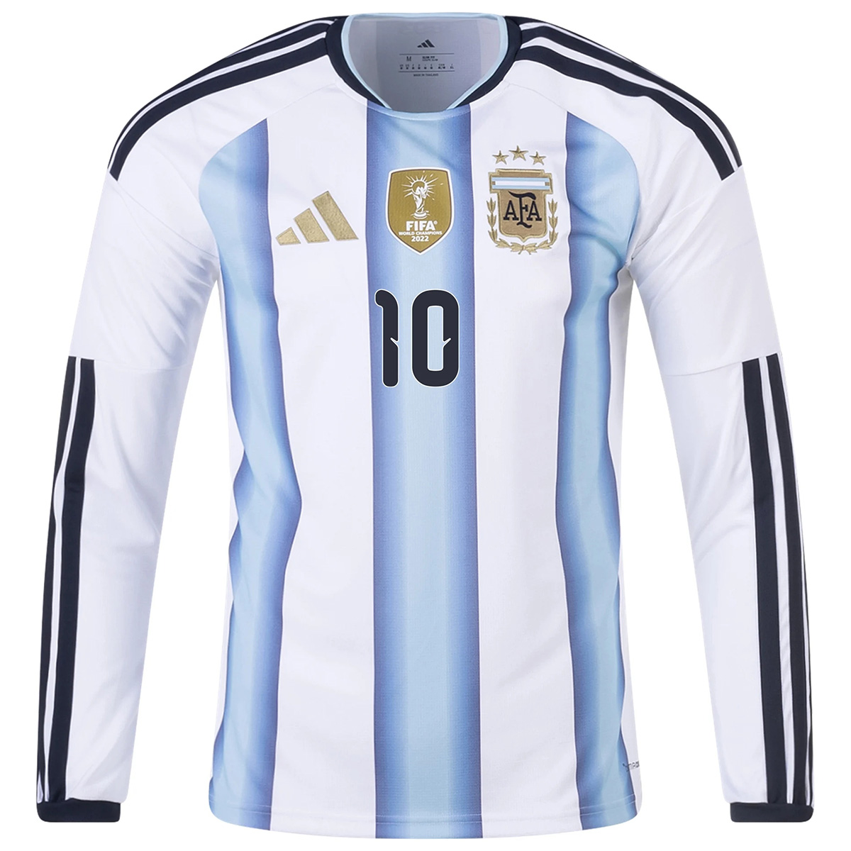 Messi #10 Argentina Home Long Sleeve Jersey World Cup 2026 (back view)