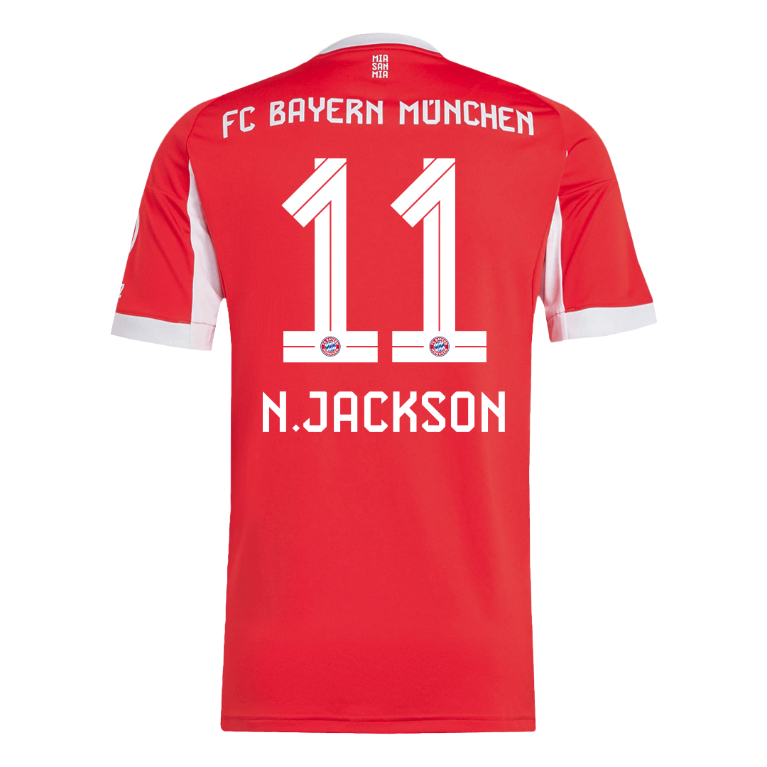 N.JACKSON #11 Bayern Munich Home Jersey 2025/26