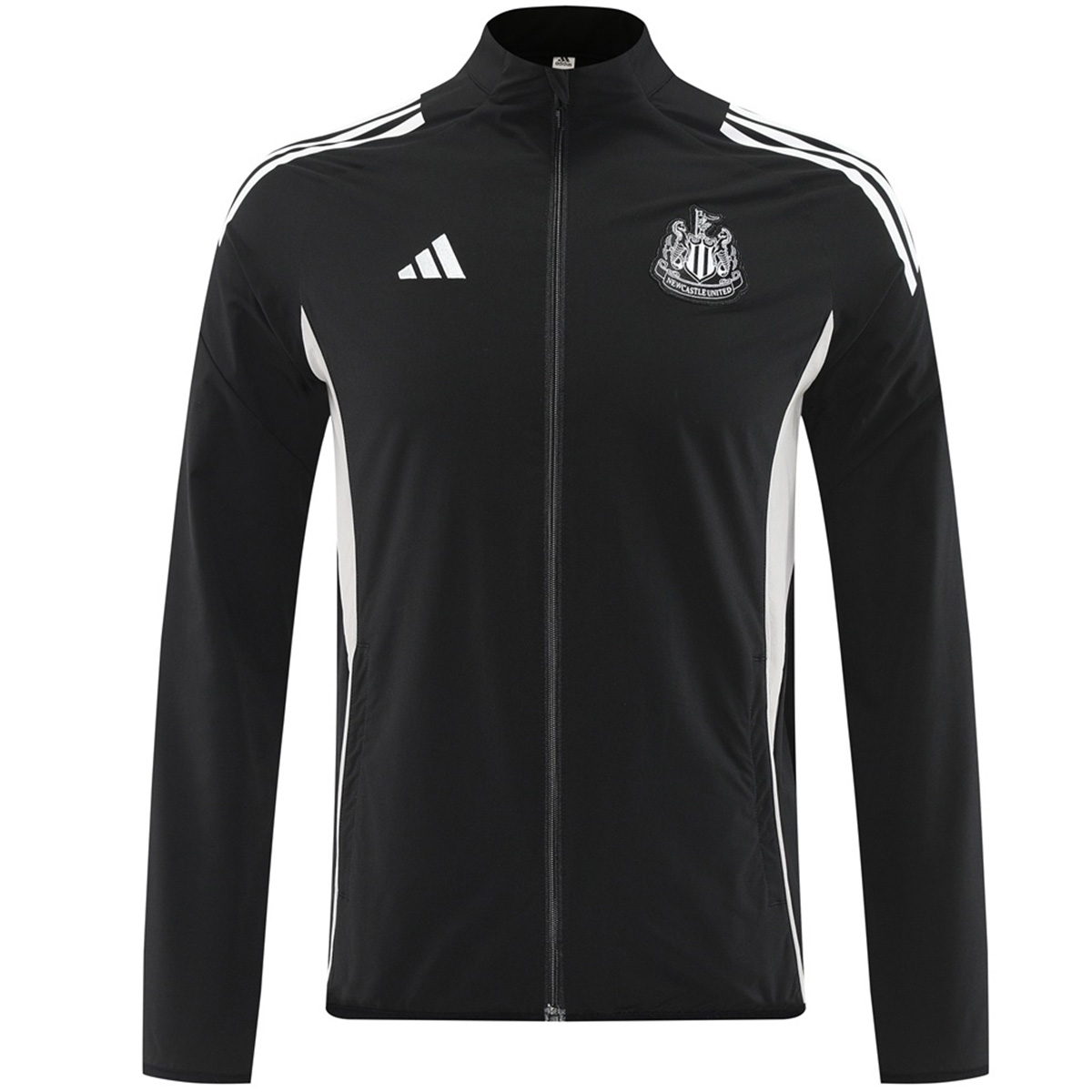 Newcastle United Windbreaker Jacket Black 2025/26 (back view)