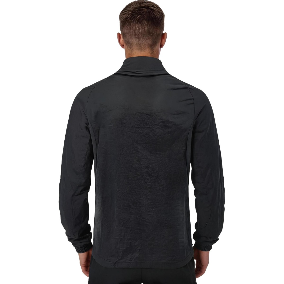 Newcastle United Windbreaker Jacket Black 2026/27 (back view)