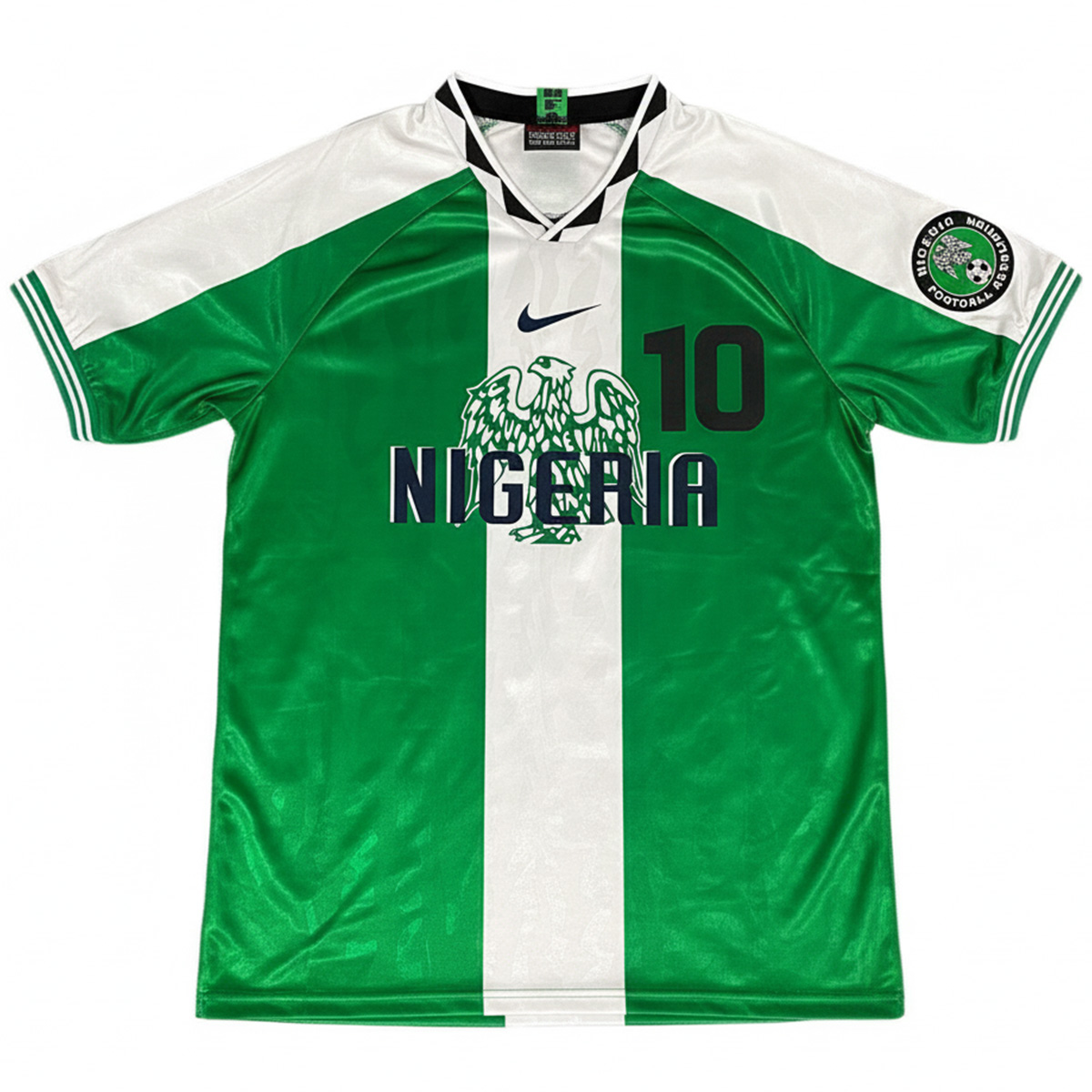 Okocha #10 Retro Nigeria Home Jersey 1996 (back view)