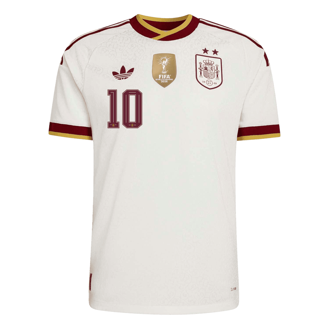OLMO #10 Spain Away 2 Star Match Jersey Player Version 2026 (back view)