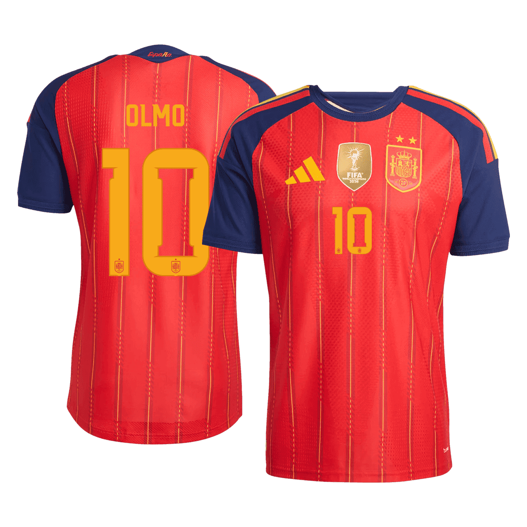 OLMO #10 Spain Home Winners 2 Star Match Jersey Player Version 2026