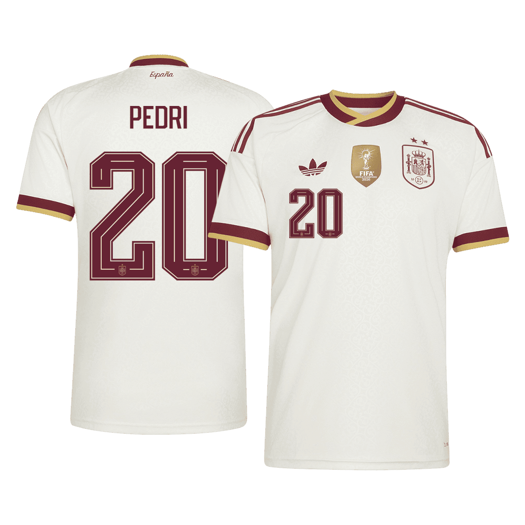 PEDRI #20 Spain Away 2 Star Jersey World Cup 2026
