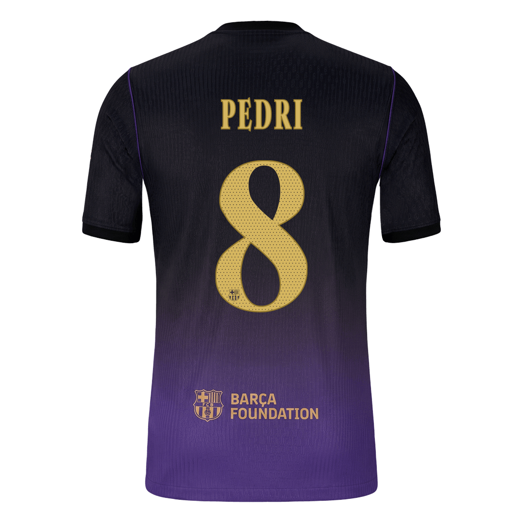 PEDRI #8 Barcelona Away Match Jersey Player Version 2026/27 (back view)