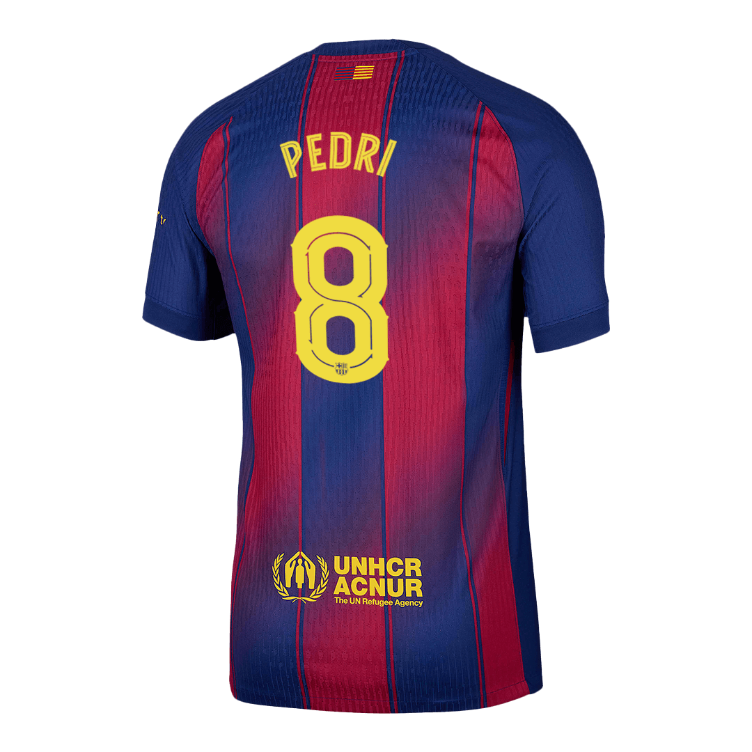 PEDRI #8 Barcelona Home Match Jersey Player Version 2025/26 - UCL