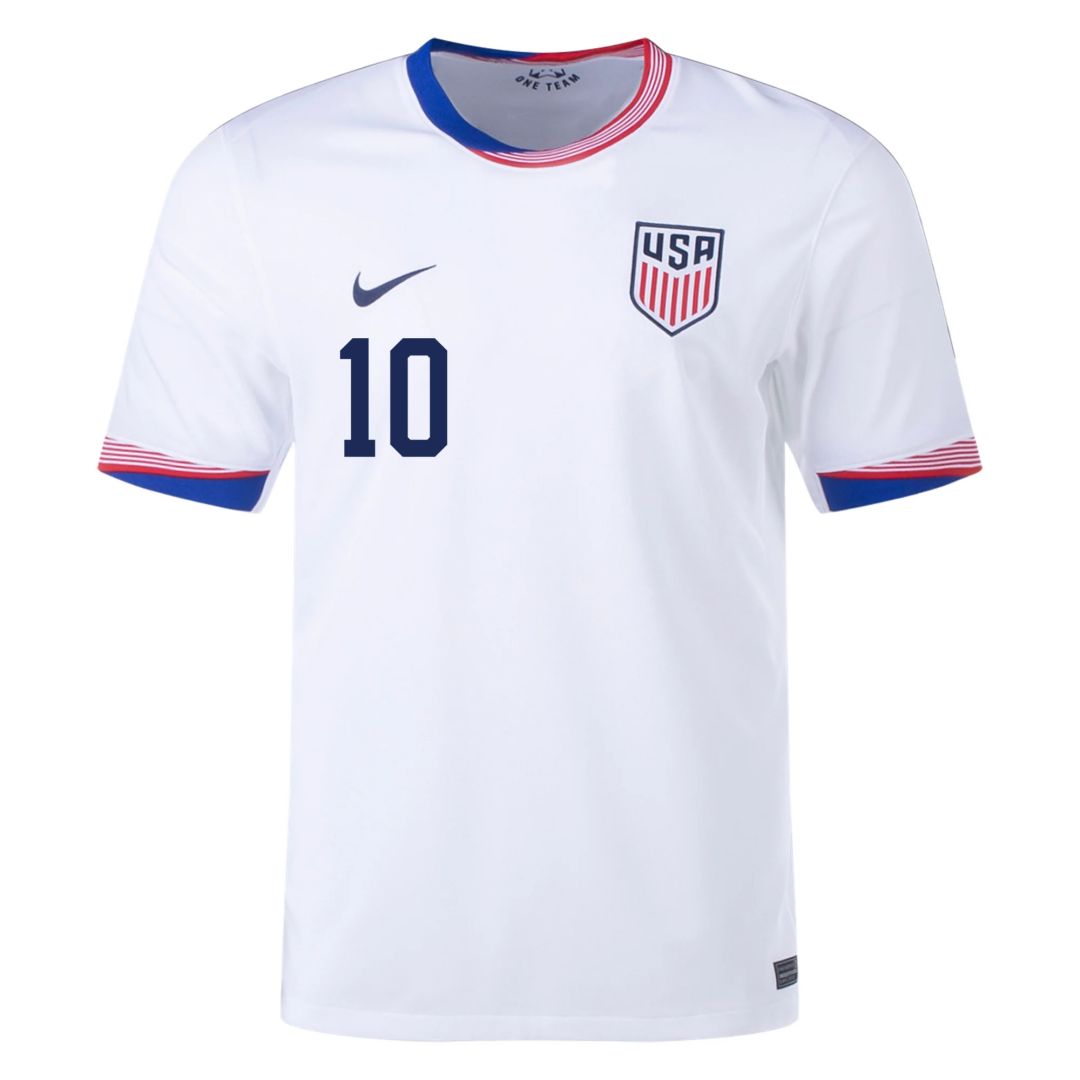 Pulisic #10 USMNT Home Jersey Copa America 2024 (back view)