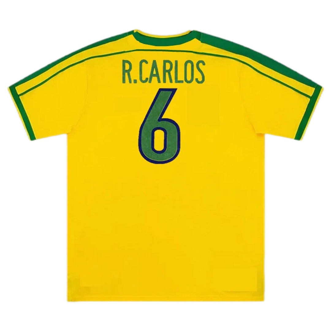 R.CARLOS #6 Retro Brazil Home Jersey World Cup 1998
