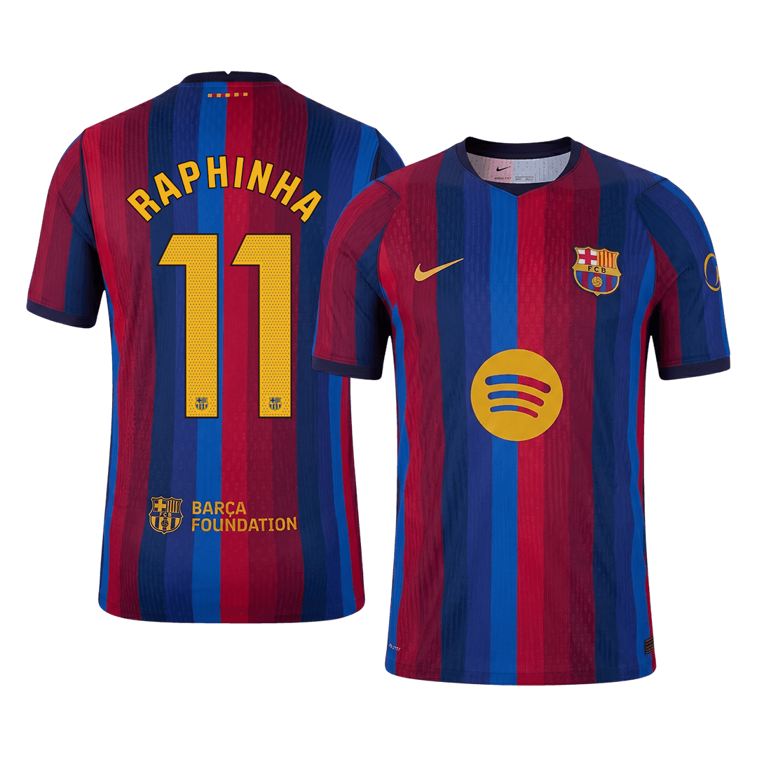 RAPHINHA #11 Barcelona Home Match Jersey Player Version 2026/27