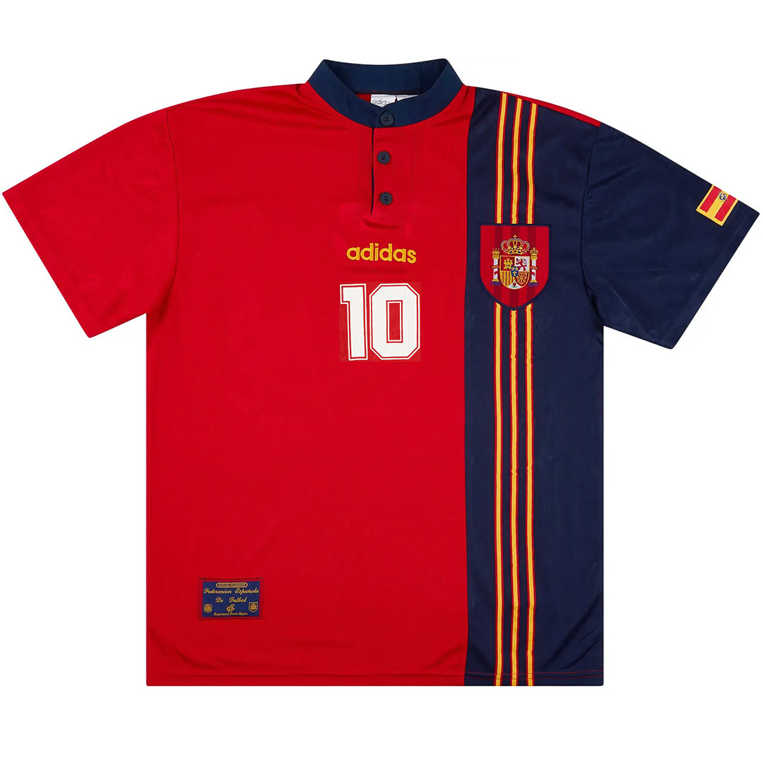 RAUL #10 Retro Spain Home Jersey 1996 (back view)
