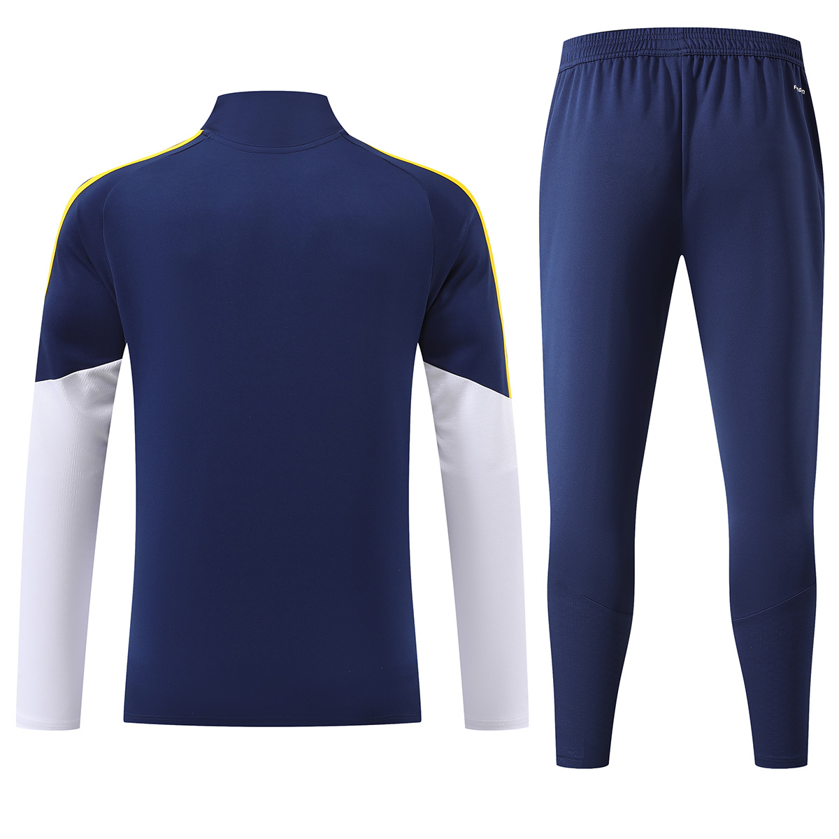 Kids Real Madrid 1/4 Zipper Sweat Kit(Top+Pants) Navy 2026/27 (back view)