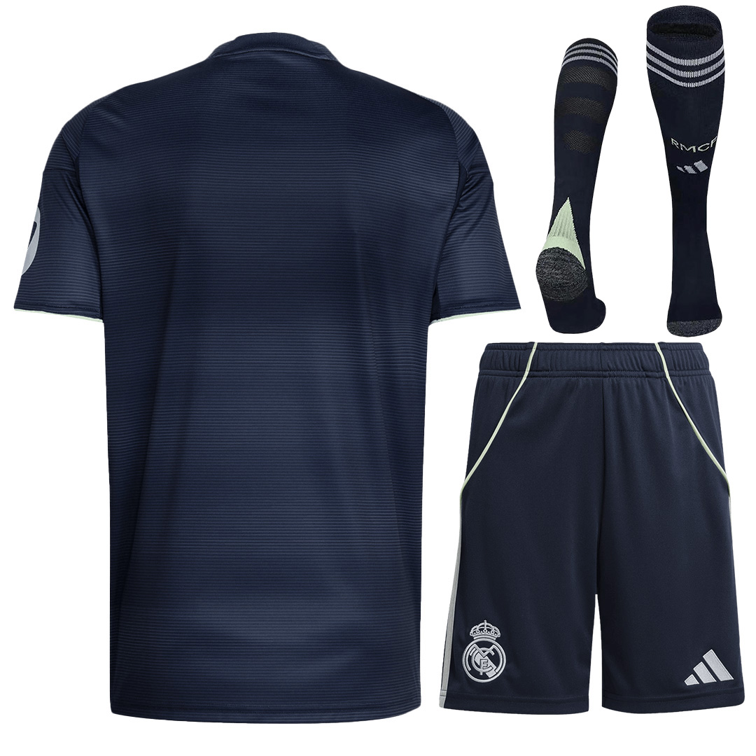 Real Madrid Away Jersey Full Kit 2025/26 (back view)