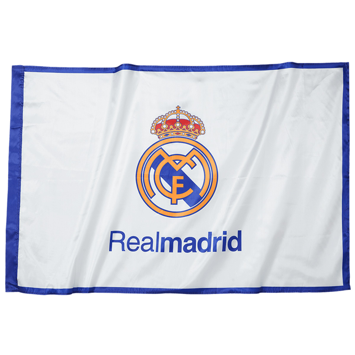 Real Madrid Team Flag - White/Blue (back view)