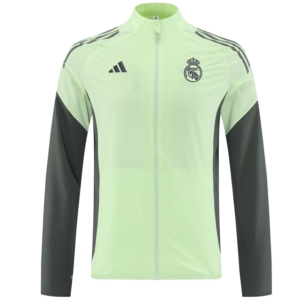 Real Madrid Windbreaker Jacket Green 2025/26 (back view)