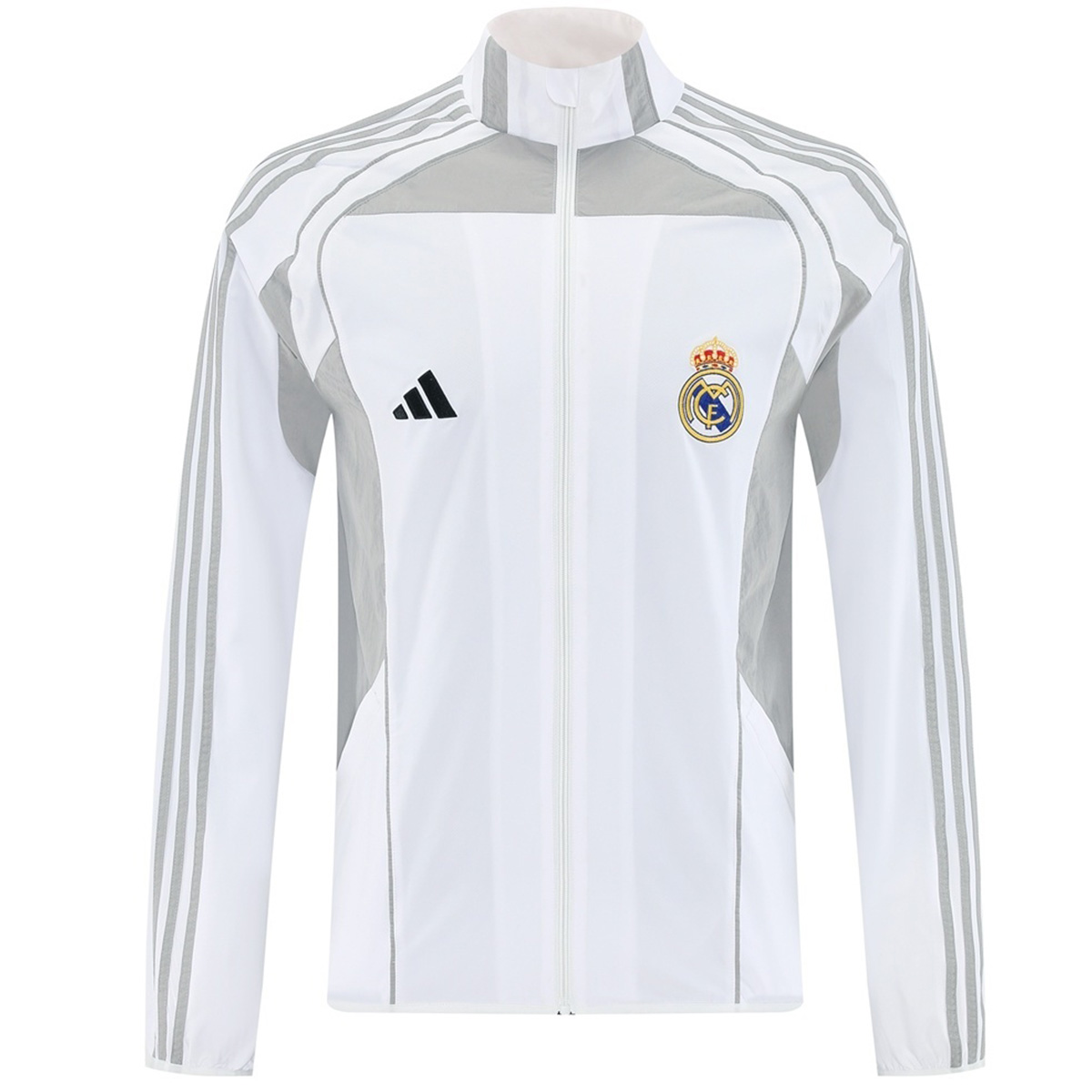 Real Madrid Windbreaker Jacket White 2025/26 (back view)