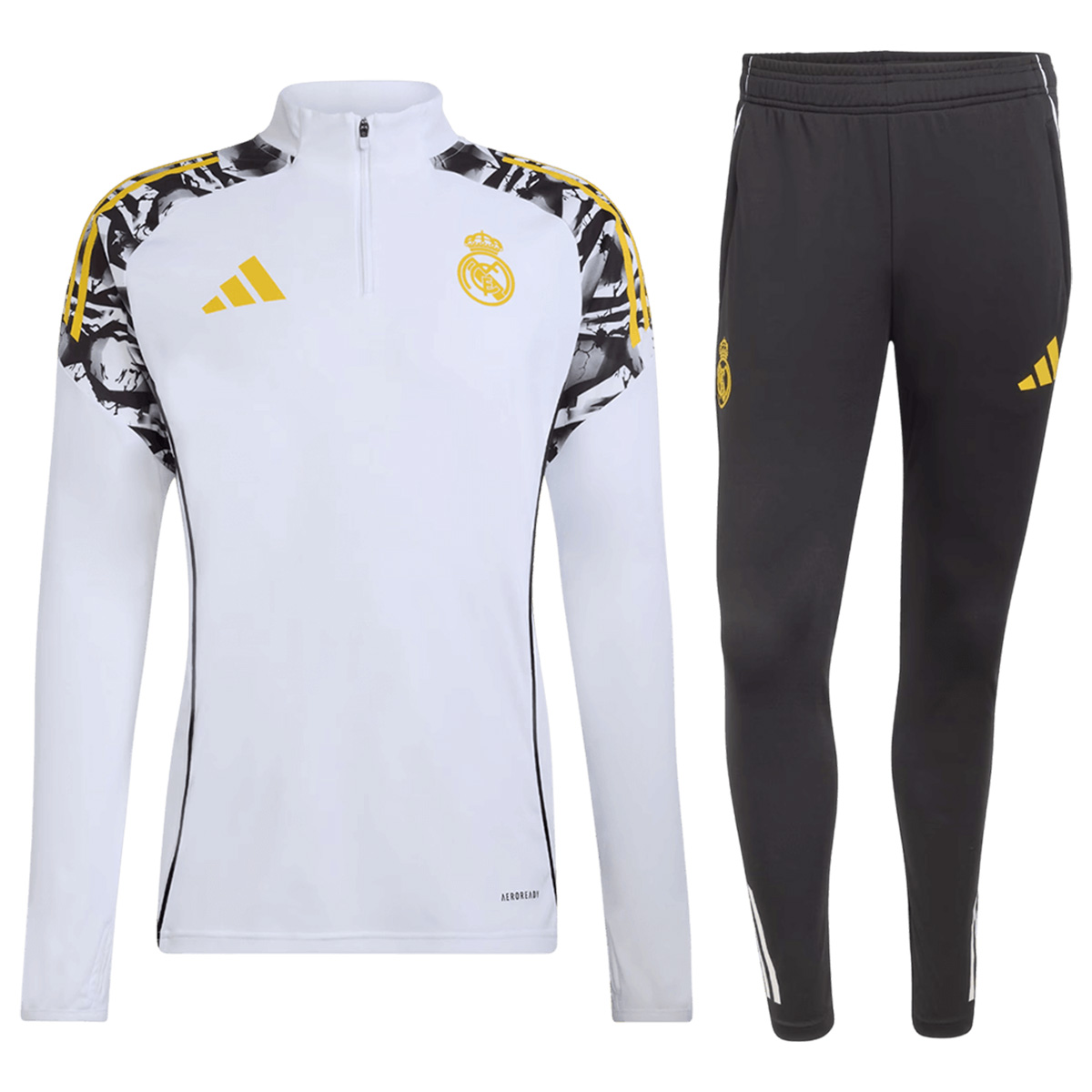 Real Madrid x Marvel Zipper Sweatshirt Kit(Top+Pants) White 2025/26
