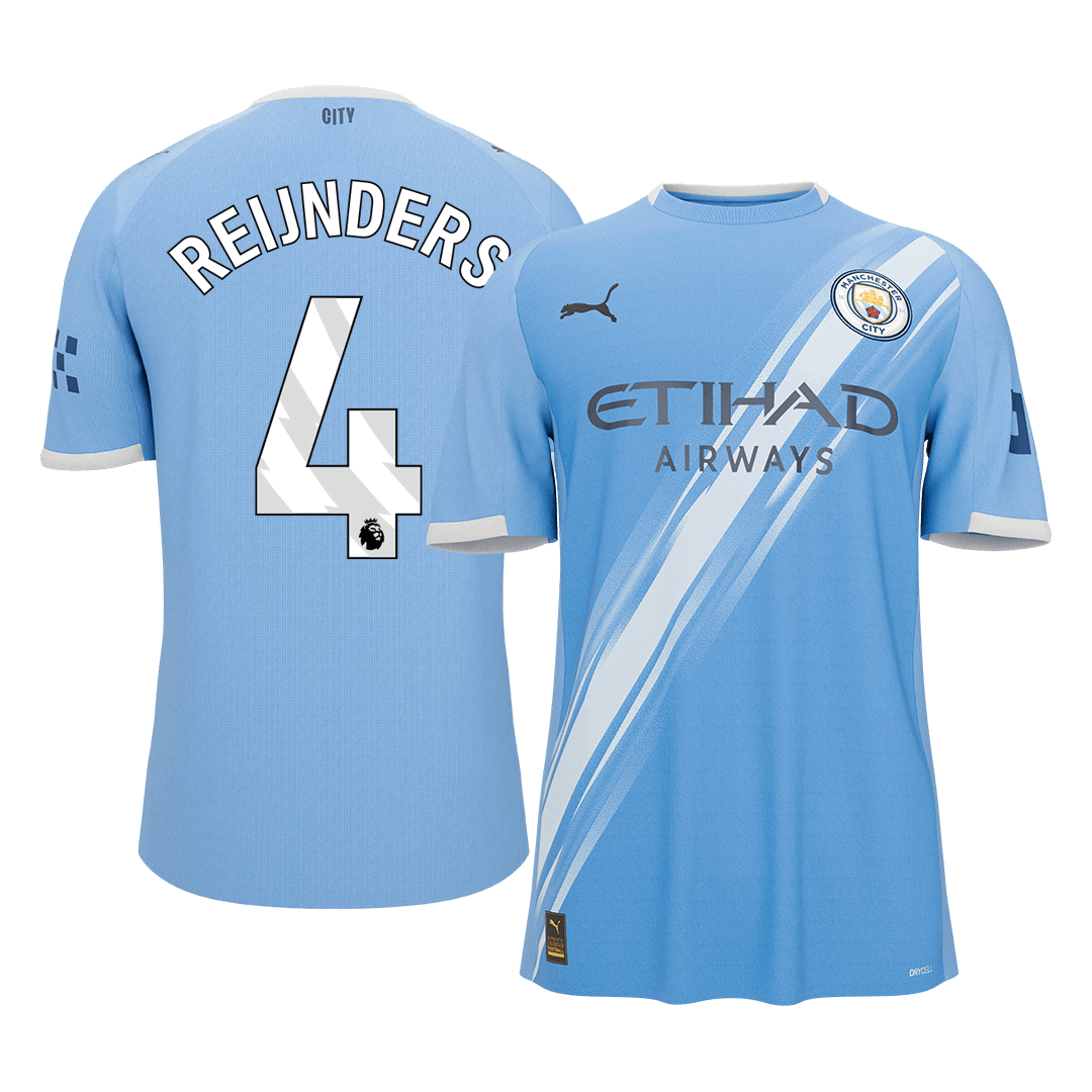 REIJNDERS #4 Manchester City Home Jersey 2025/26 (back view)