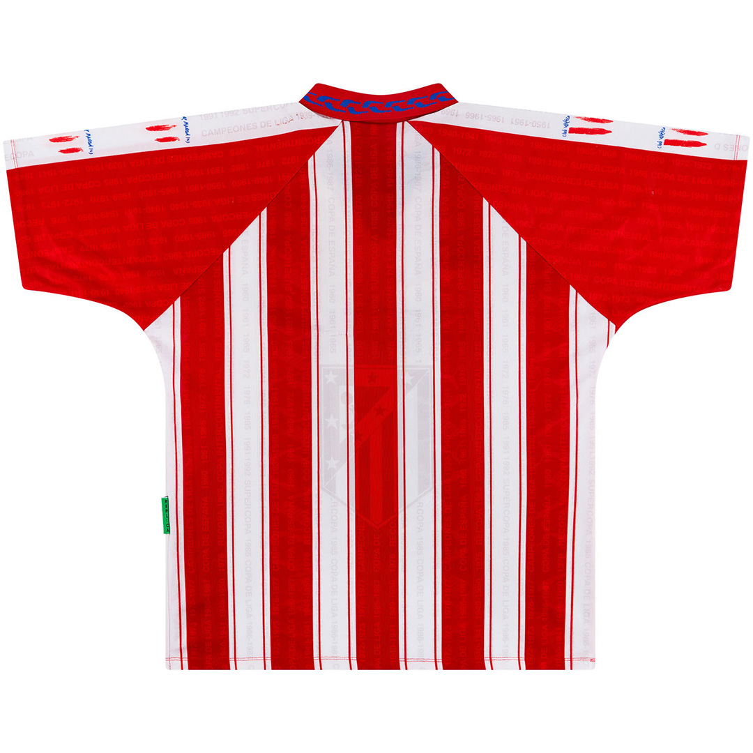 Retro Atletico Madrid Home Jersey 1995/96 (back view)