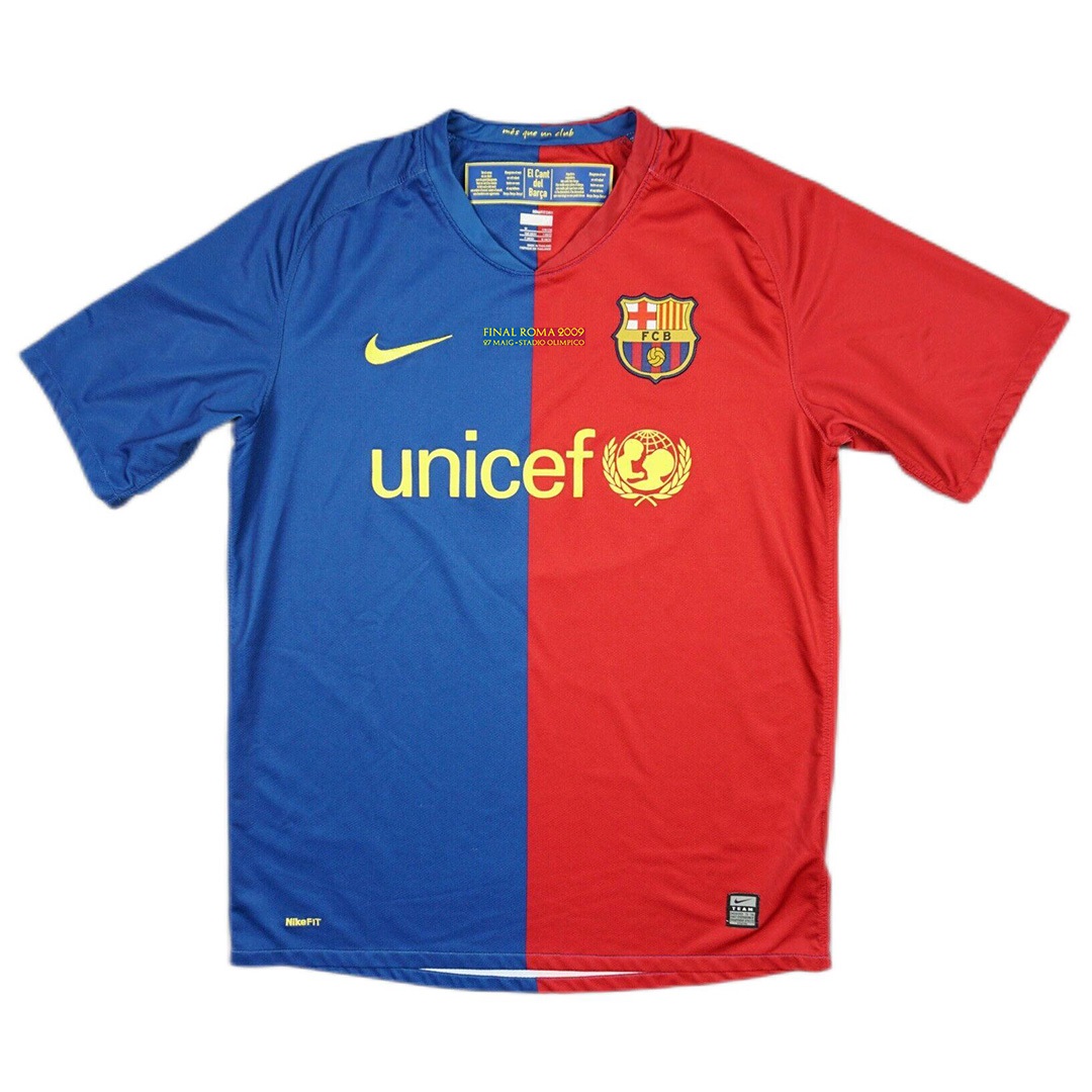 Retro Barcelona UCL Final Home Jersey 2008/09 (back view)