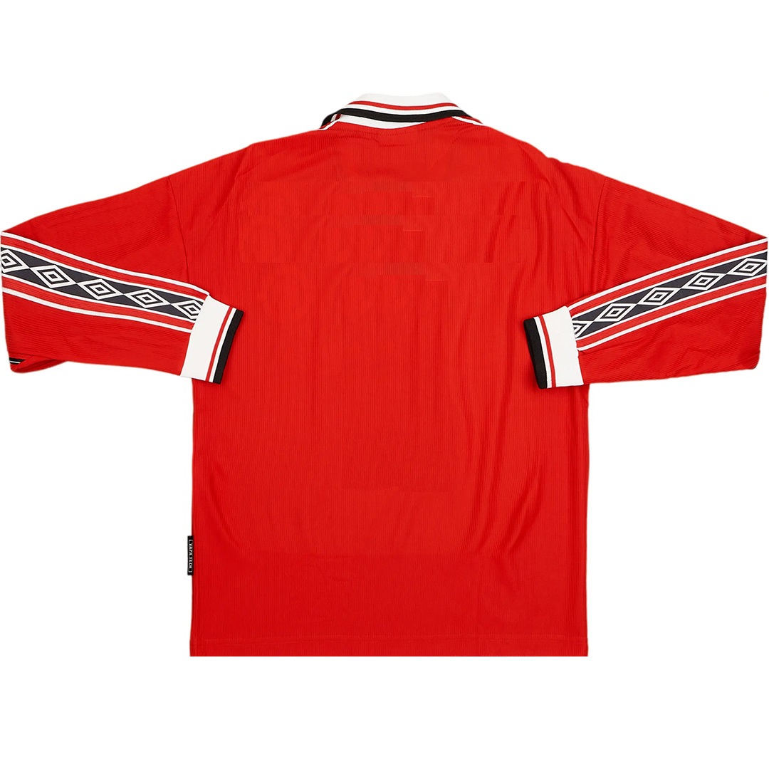 Retro Manchester United Home Long Sleeve Jersey 1998/00 (back view)