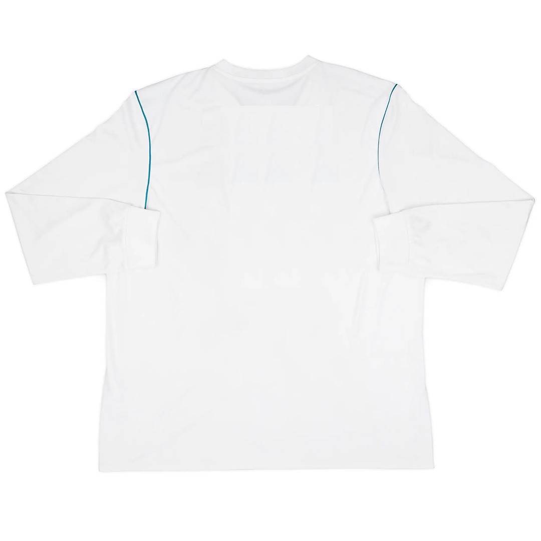 Retro Real Madrid Home Long Sleeve Jersey 2017/18 (back view)