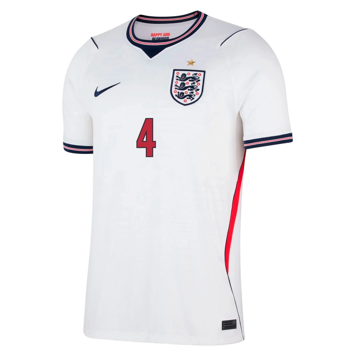 Rice #4 England Home Jersey World Cup 2026 (back view)