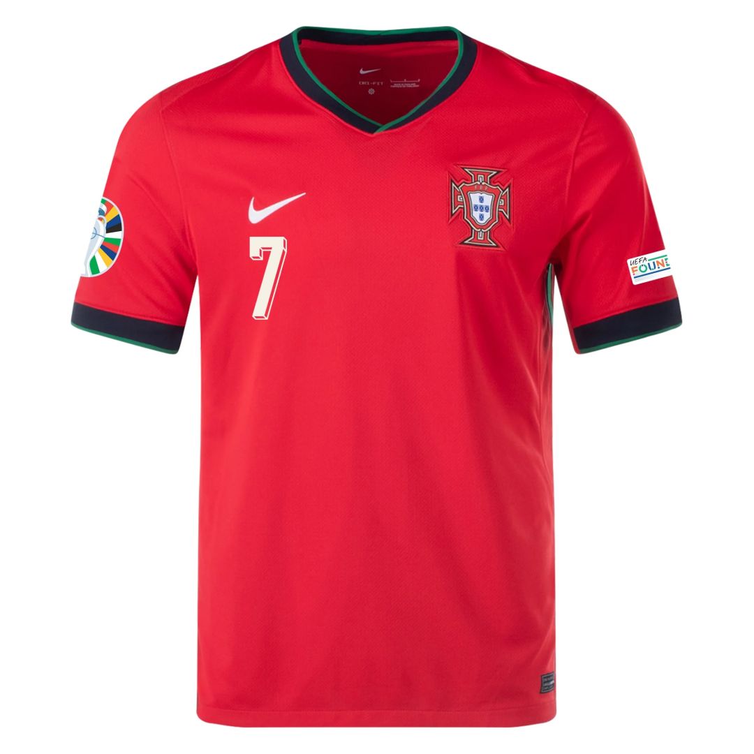 Ronaldo #7 Portugal Home Jersey Euro 2024 (back view)