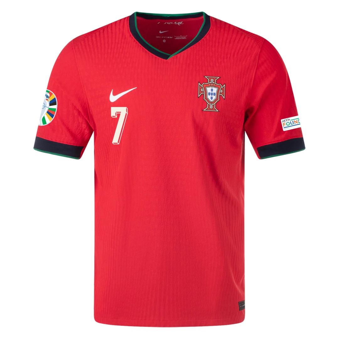 Ronaldo #7 Portugal Home Match Jersey Player Version EURO 2024 (back view)