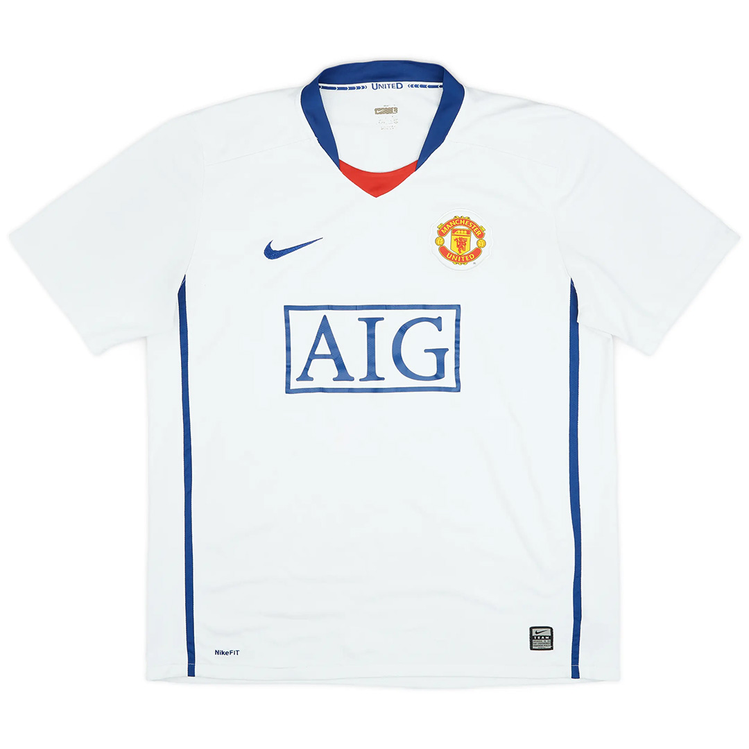 Ronaldo #7 Retro Manchester United Away Jersey 2008/09 (back view)
