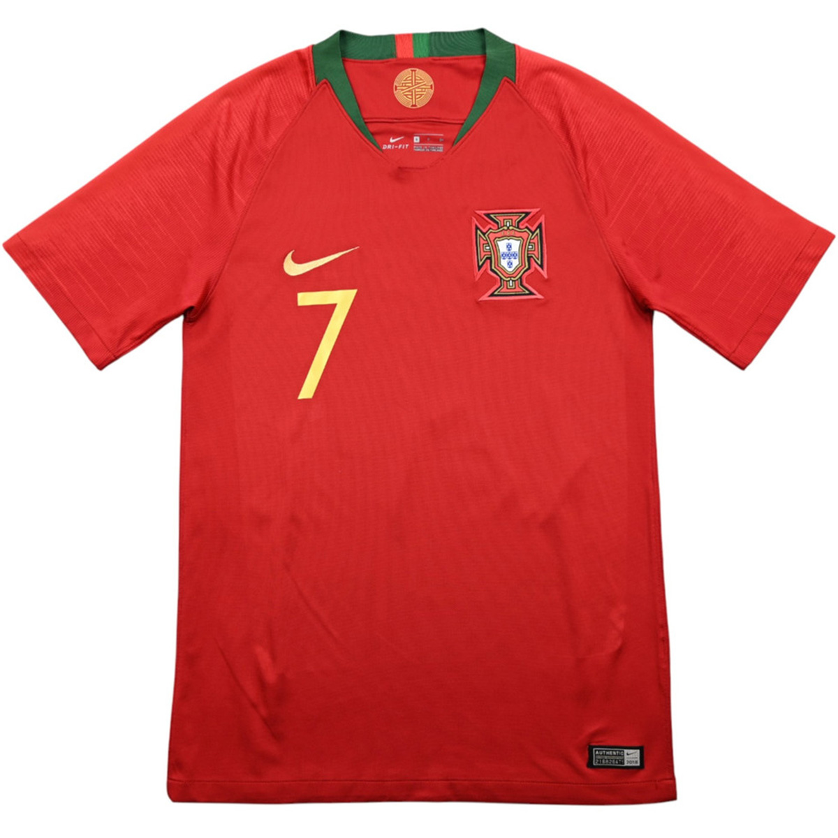 Ronaldo #7 Retro Portugal Home Jersey World Cup 2018 (back view)
