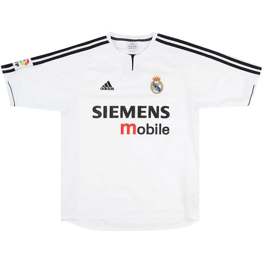 Ronaldo #9 Retro Real Madrid Home Jersey 2003/04 (back view)