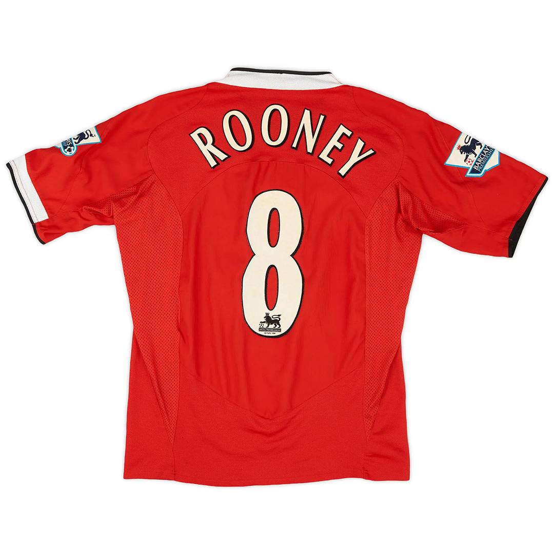 Rooney #8 Retro Manchester United Home Jersey 2004/06