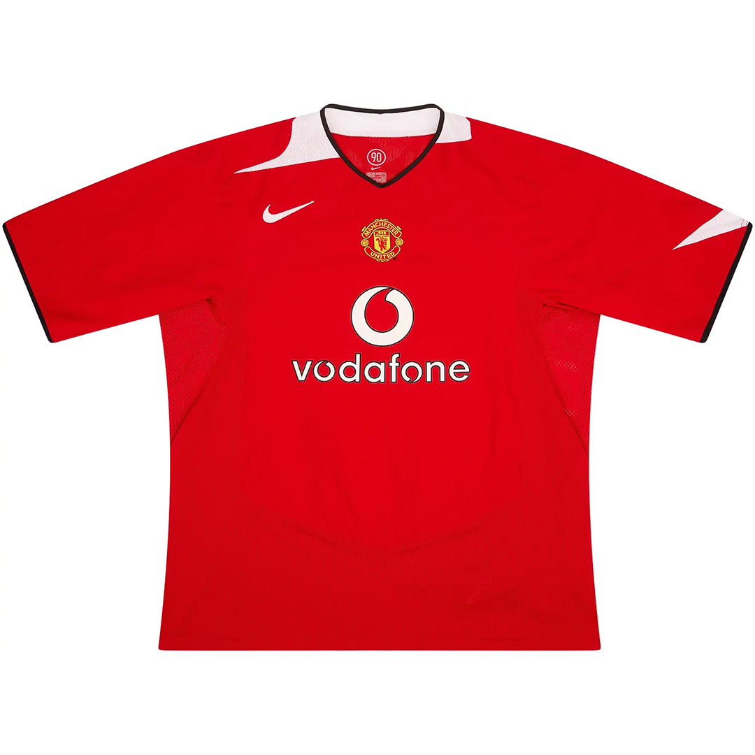 Rooney #8 Retro Manchester United Home Jersey 2004/06 (back view)
