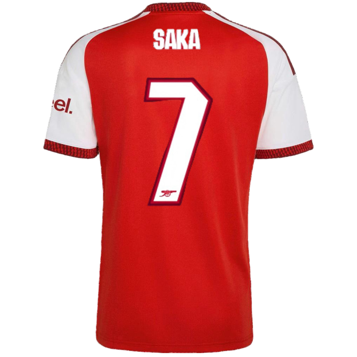 Saka #7 Arsenal Home Jersey 2026/27 - UCL Font