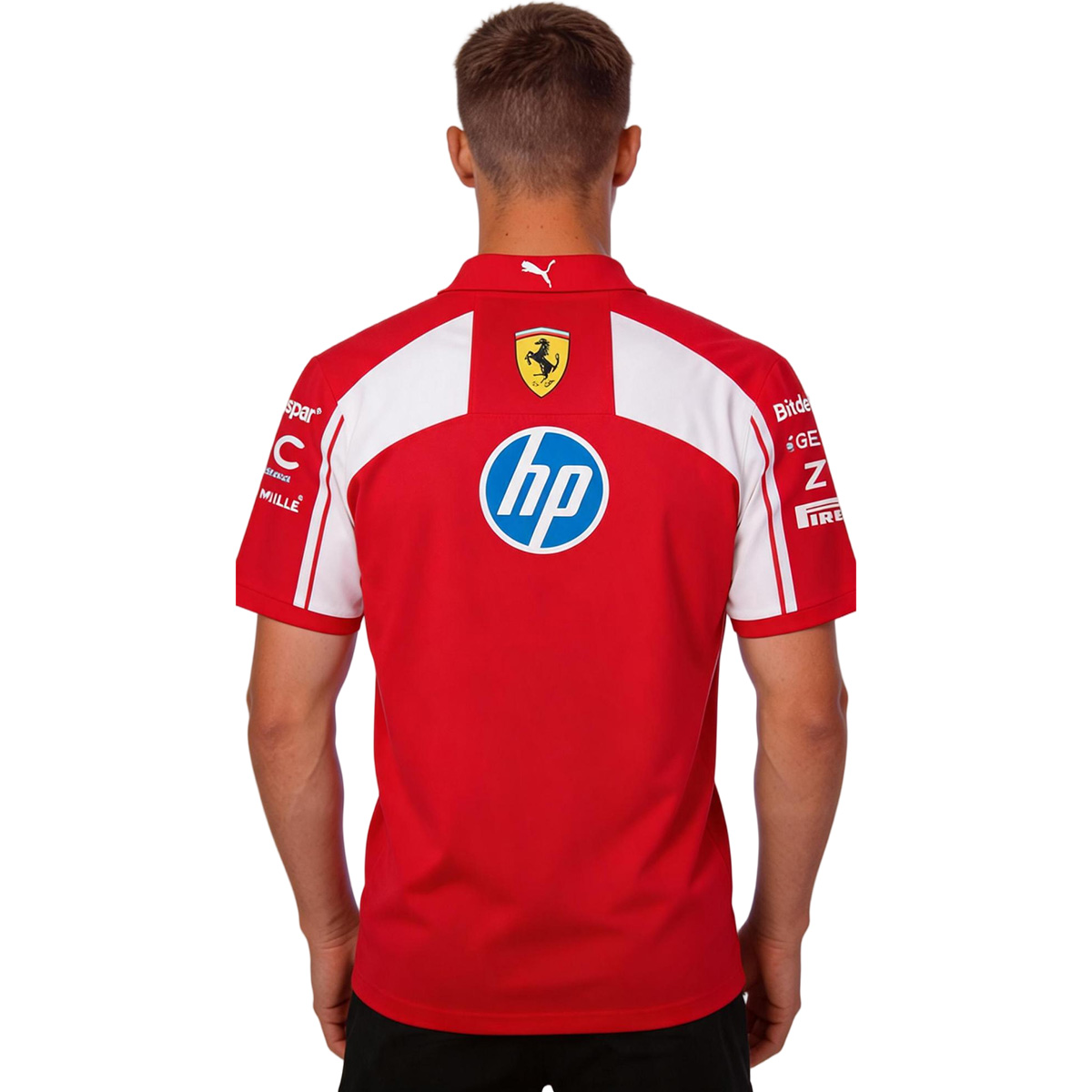 Scuderia Ferrari F1 Racing Team Polo Shirt 2026 (back view)
