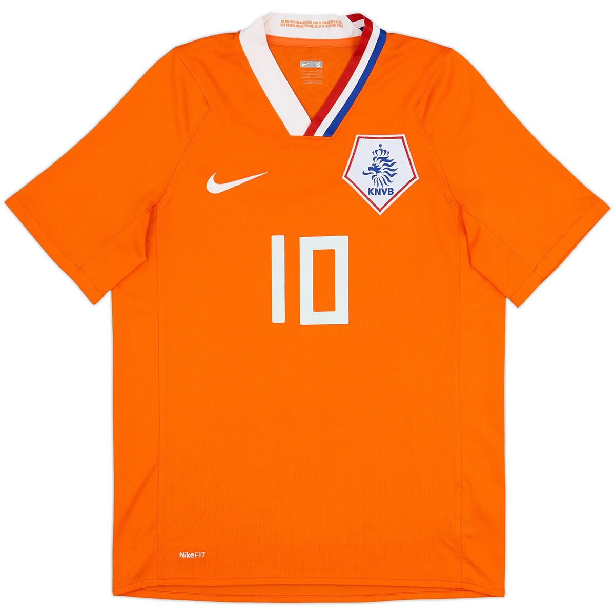 SNEIJDER #10 Retro Netherlands Home Jersey Euro 2008 (back view)