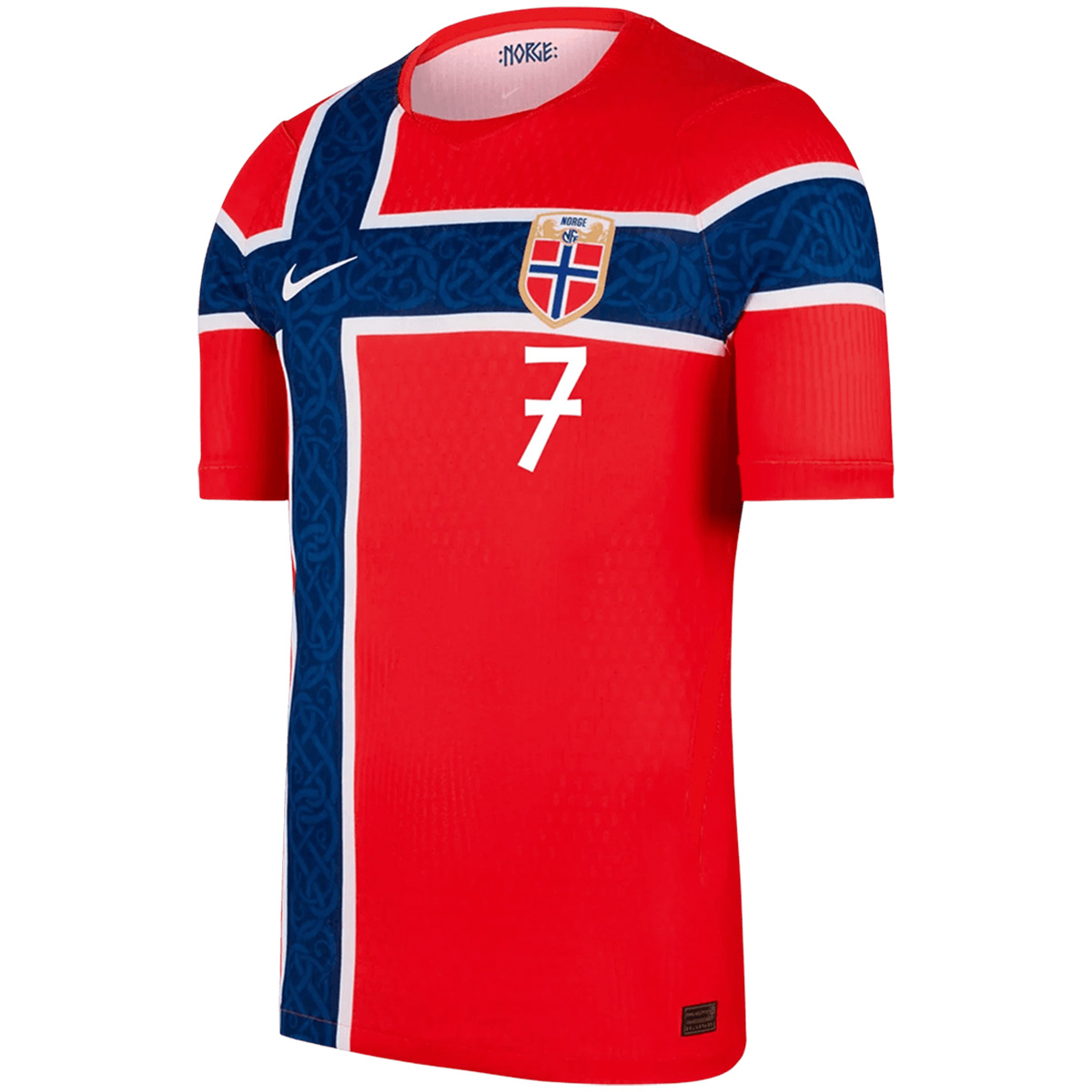 SØRLOTH #7 Norway Home Match Jersey Player Version World Cup 2026 (back view)