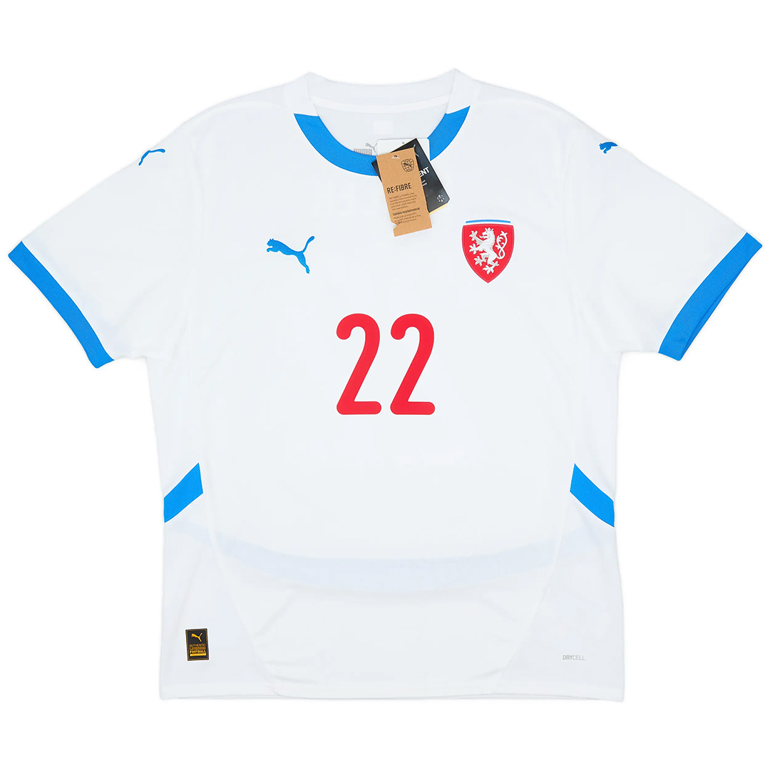 SOUČEK #22 Czech Away Jersey Euro 2024 (back view)