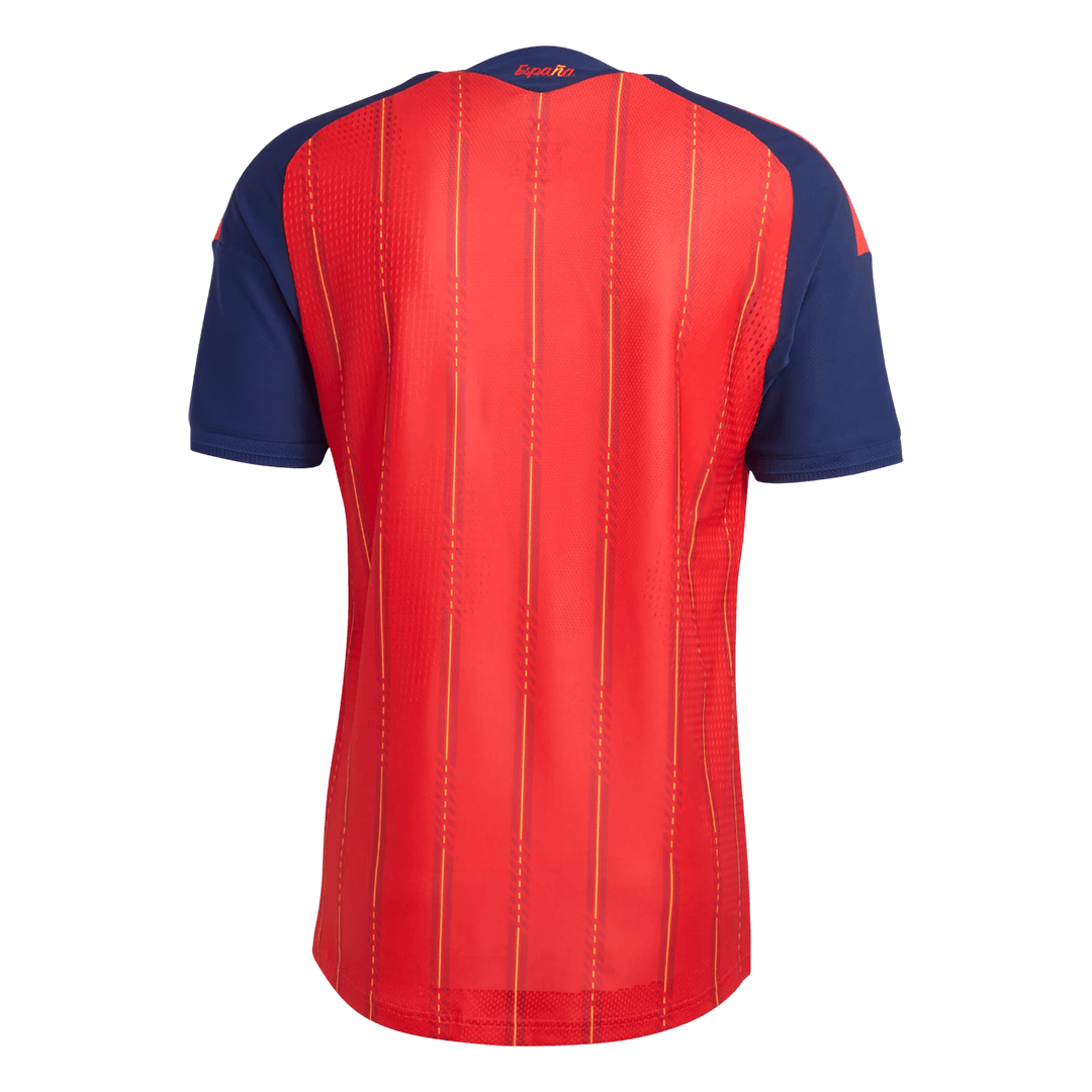 Spain 2026 World Cup Winners 2 Star Home Match Jersey - Player Version (back view)