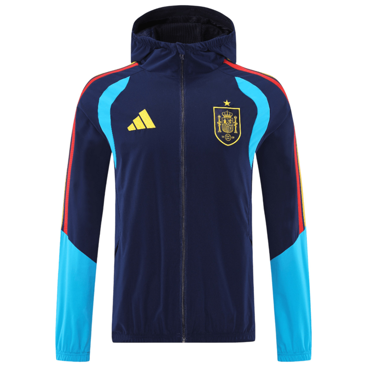 Spain Windbreaker Hoodie Jacket Navy 2026 (back view)