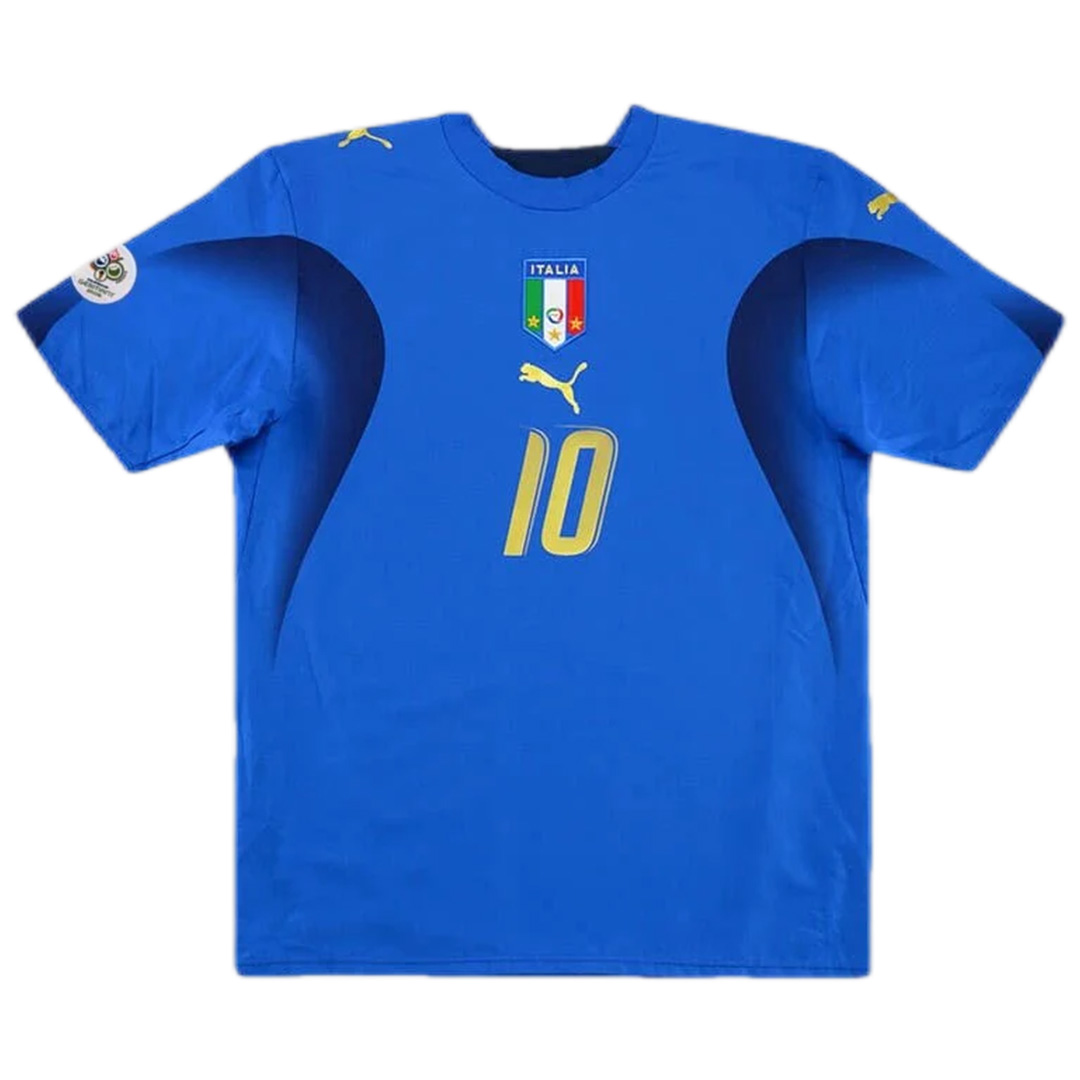 TOTTI #10 Retro Italy Home Jersey World Cup 2006 (back view)