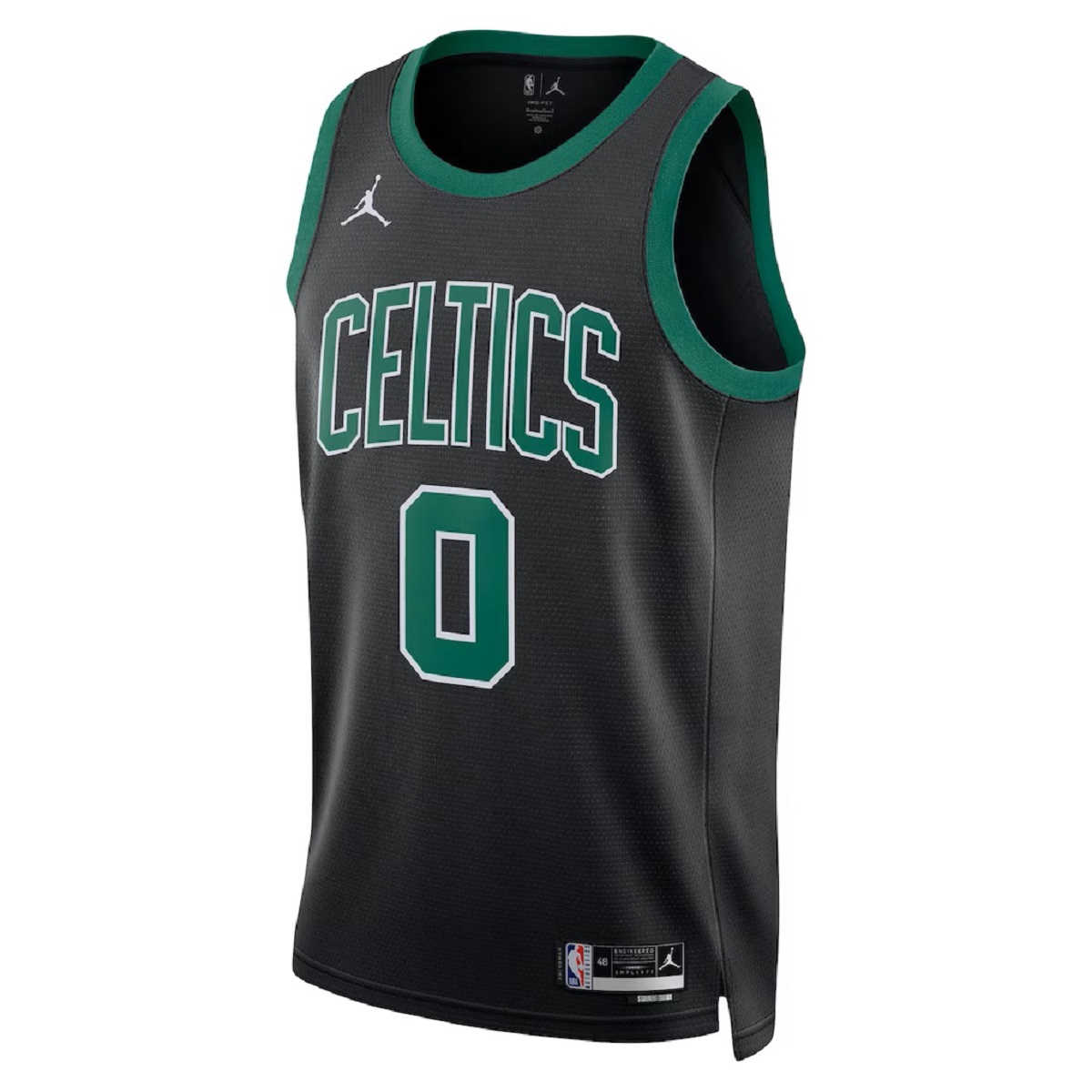 Unisex Boston Celtics Jayson Tatum #0 Black Swingman Jersey - Statement Edition (back view)