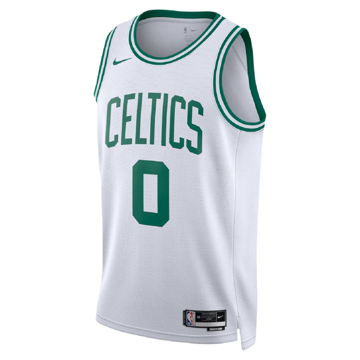 Unisex Boston Celtics Jayson Tatum #0 White Swingman Jersey - Association Edition (back view)