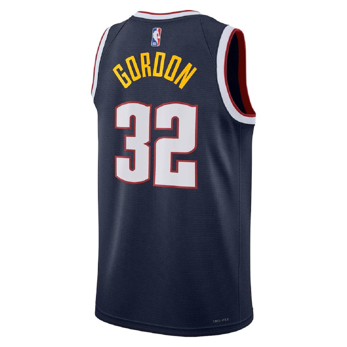 Unisex Denver Nuggets Aaron Gordon #32 Navy Swingman Jersey - Icon Edition (back view)
