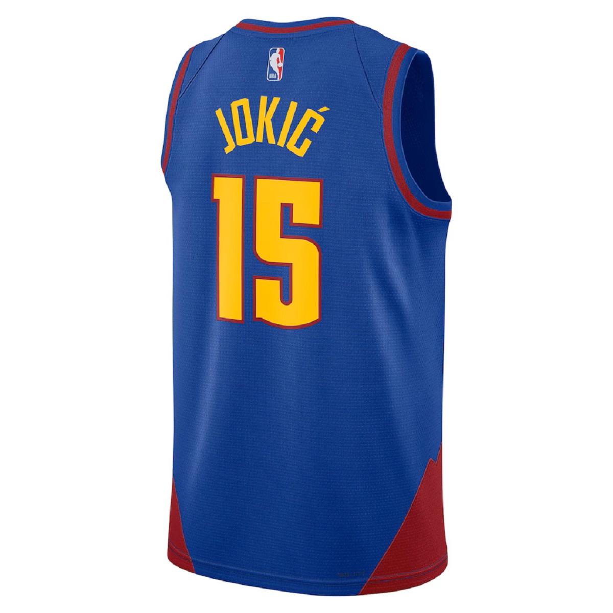 Unisex Denver Nuggets Nikola Jokić #15 Blue Swingman Jersey - Statement Edition (back view)
