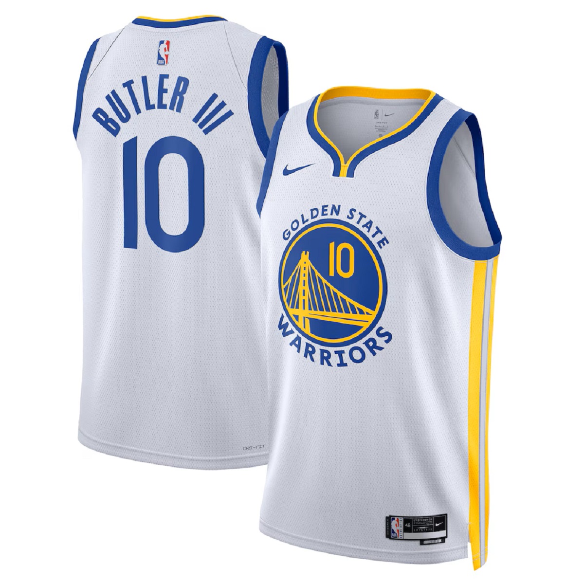 Unisex Golden State Warriors Jimmy Butler #10 White Swingman Jersey - Association Edition