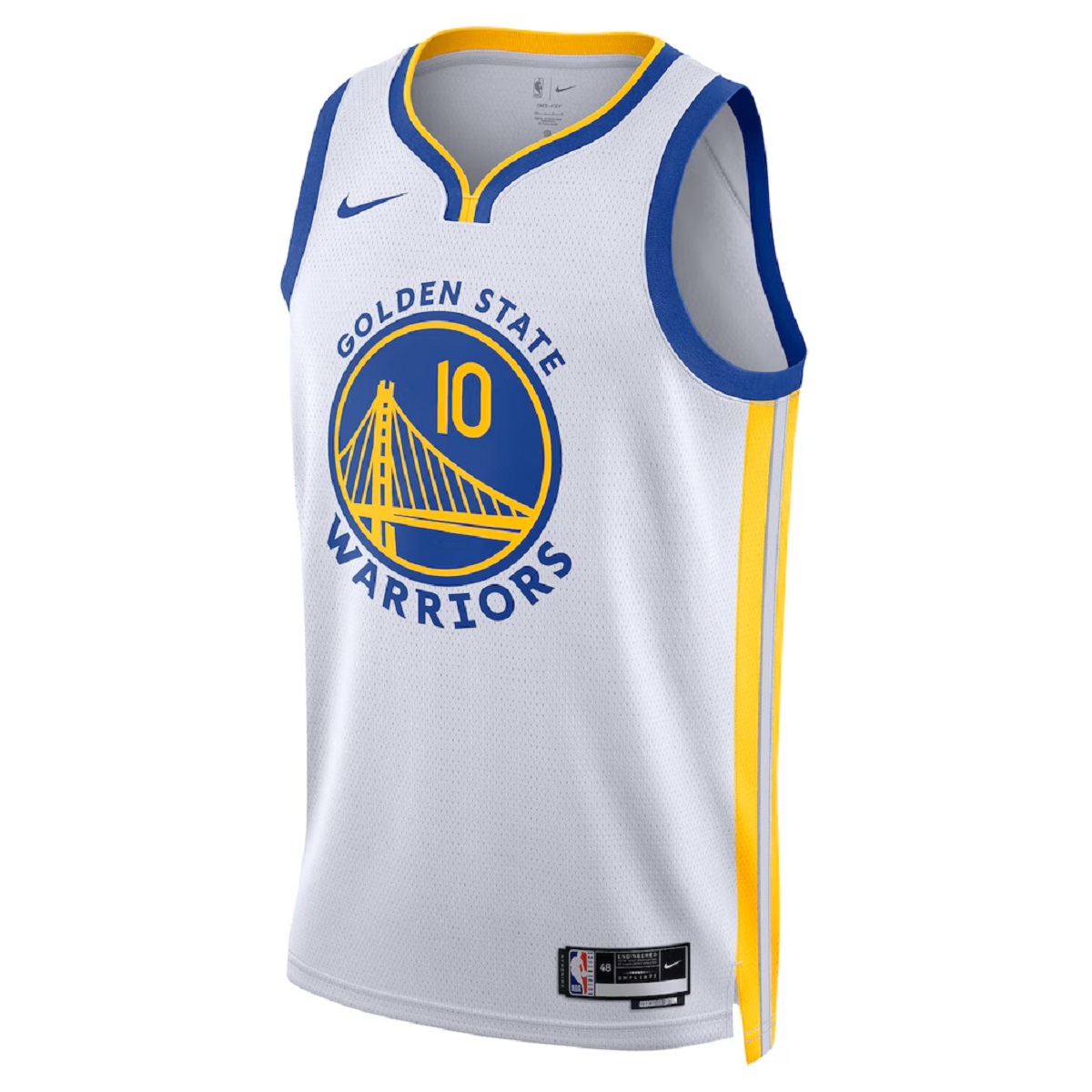 Unisex Golden State Warriors Jimmy Butler #10 White Swingman Jersey - Association Edition (back view)